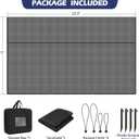 NAIMORUI RV Awning Shade Screen with Zipper, 9'X15'3" RV Awning Front Shade Screen, Black Mesh UV Blocker Sunshade Complete Kits for RV Camper Motorhome Trailer, Black