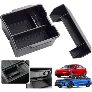 2025 2024 2023 Civic Center Console Organizer Tray for 2023 2022 Honda Civic 11th Gen Sedan Hatchback Touring EX Sport Civic 2022 Accessories 2023 Central Console Organizer Insert Tray(2pcs)-S