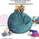 Stuffed Animal Storage Bean Bag Chair Cover (No Filler) Washable Ultra Soft Corduroy Bean Bag Cover for Organizing Plush Toys or Textile, Sack Bean Bag for Adults, Teens, S for Kids