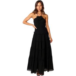 Petal & Pup Women's Dottie Halterneck Maxi Dress (Black, M)