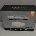 blunique Electric Heated Mattress Pad Full Size Single Control Bed Warmer, Deep Pocket, Side Storage Pouch for Controller, Machine Washable, 3D Air Layer Fabric, 54"x75", Black Charcoal