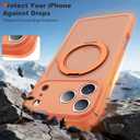 Compatible with iPhone 17 Pro Max Case with Magnetic Ring Stand [Compatible with Mag-Safe] [Military-Grade Protection] 17 Pro Max Phone Case 6.9", Orange