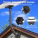Heavy-Duty Starlink Gen 3 Wall & Roof Mount Kit - 180° Adjustable Pole Bracket with Reinforced Pivot Base & Alloy Adapter - Universal Antenna Installation Accessories (Iron Grey)