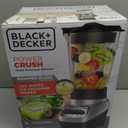 BLACK+DECKER PowerCrush Multi-Function Blender with 6-Cup Glass Jar, 4 Speed Settings, Silver