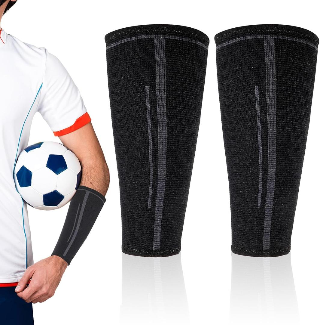Black Volleyball Arm Sleeves, Volleyball Forearm Sleeves for Men, Soft Sleeve Passing Forearm Sleeve Arm Pad for Women (M size)