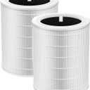 CERO 2 Pack Replacement Filter for LEVOIT Core 600S, 3-in-1 Core 600S Filter for LEVOIT, High Efficiency Activated Carbon for Large Room, Compared to Part Core 600S-RF, Core 600S-P, White