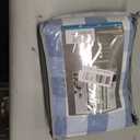 Amzdecor Blue White Buffalo Plaid Full Blackout Curtains 84 Inches Long, 52"W x 84"L