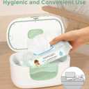 Momcozy New Baby Wipe Warmer, 100pcs Larger Capacity Wipe Dispenser, 10-Min Fast Heating with 4 Temperature Modes, Innovative Spring Design, Silicone & Top Seals,Quick Even Heating, 3-Level Nightlight