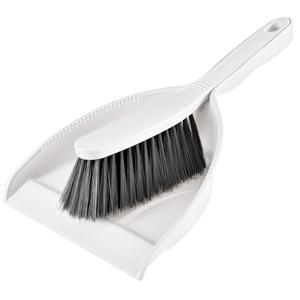 Small Hand Broom and Dustpan Set, Mini Dustpan and Brush Set, Handheld Dust Pan, White