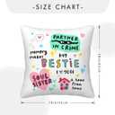 Best Friend Birthday Gifts for Women Pillow Cover 18x18 Inch - Bestie/Soul Sister/Friendship/BFF Gifts Pillowcase - Christmas/Birthday Gifts for Best Friend Woman/Female Throw Pillow Cover