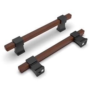 homdiy 10 Pack Adjustable Cabinet Pulls Wood Cabinet Handles, 1-3/8" to 4" Adjustable Hole Distance Cabient Hardware Black Drawer Pulls