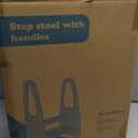 Two Step Stool with Handrails for Toddler and Kids, Standing Learning Stool Tower for Bathroom Sink, Potty Training, Children Step Up Learning Helper with Handles and Safety Non-Slip Pads(Gray)