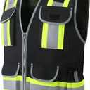 UNINOVA Surveyor Safety Vest Reflective for Men, Class 2 Heavy Duty Safety Vests Reflective with Pockets and Zipper (XX-Large-3X-Large)