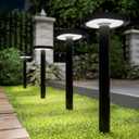 Sunco 6 Pack 2W LED Square Solar Pathway Walkway Driveway Backyard Patio Garden Outdoor Residential Super Bright Light, 120 Lumens, 2CCT 2700K Soft White/4000K Cool White, Dimmable, 3.7V