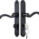 MaxxGeek Storm Door Handle Accessory Set fit Pella Storm Door Handle Replacement Part, with Key and Lock Cylinder, Mortise Lock Not Included (Oil-Rubbed Bronze)