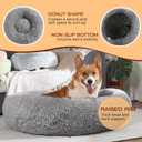 JOLLYVOGUE Dog Bed, Calming Anti-Anxiety Large Dog Bed, Fluffy Donut Cushion for Medium and Large Pets (27"/30"/36")