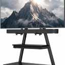 Perlegear Rolling TV Stand with Soundbar Mount for 43–83 inch TVs, 132 lbs