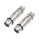 XLR Female to Female, XLR 3 Pin Female to 3 Pin Female Adapter,Mic XLR Audio Adapter,XLR 3-Pin Gender Changer Microphone Cable Adapter-2Pack (grey)