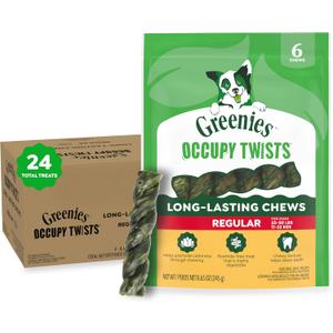 Greenies Occupy Twists Natural Dog Treats Regular Breed Size Chicken Flavor, 34.6 oz. Pack, 24 Count