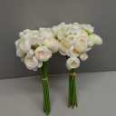 Ling's moment Ranunculus Artificial Flower, Faux Silk Mini Ranunculus Flowers for DIY Bouquet, Bulk Fake Wedding Filler Flowers for Centerpieces Arrangements Bridal Shower Decorations, Pink Shade