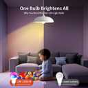 Smart Light Bulbs Work with Alexa Google Assistant, 1600LM Ultra Bright Smart Bulb, 13W 150W Equivalent RGBCW Color Changing Light Bulbs 2P, Bluetooth 2.4GHz Wi-Fi A21 E26 App LED Light Bulb