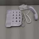 JF11W Big Button Phone for Seniors Home Phone Corded Landline Phone for Elderly Amplified Telephone for Hearing Impaired Aid Telephones with Loud Speakerphone Desktop Telephone