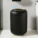 URALFA Motion Sensor Bathroom Trah Can, Automatic Touchless Trash Can | 3 Gallon Bathroom Garbage Can with Lid, Smart Trash Bin for Bedroom, Office, Restroom, Removable Legs, Black and Gold