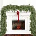 6FT Pine Christmas Greenery, Realistic Cedar Cypress Garland for Home Holiday Mantel Fireplace Table Centerpiece Decoration