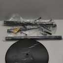 HzTinT Coat Rack with Natural Marble Base, Metal Freestanding Coat Rack with 8 Hooks, 3 Adjustable Size Sturdy Coat Tree for Bags, Coats, and Hats for Entryway, Hallway, Bedroom, Office, Black