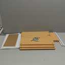 Narrow Wood Side Table, 3-Tier Night Stand with Storage Bag, Skinny Nightstand for Small Spaces, Bedside Table for Living Room, Bedroom, Oak