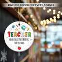 8 x Teacher Ornament 2026 - Teacher Appreciation Ornament for Christmas Tree, Daycare Kindergarten Preschool Teachers Gift, Special Education Thank You Gifts, Thank You Gifts for Teacher