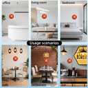 Blessing Wall Clock Auspicious Clouds Decorative Wall Clocks Chinese Style Non-Ticking Clock for Home Office Decoration, 1212 inch