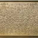 HF by LT Enchanted Scroll Pattern Metal Boot Tray, 30 x 13 inches, Antique Brass Finish