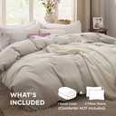Bedsure Oversized King Duvet Cover - 3 Pieces Prewashed Cotton-Like Extra Soft Bedding Set, Includes 1 Duvet Cover 120x98 Inches with Zipper Closure & 2 Pillow Shams, Linen, Comforter Not Included