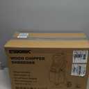 EWORK 15-Amp Electric Wood Chipper Shredder, 15:1 High Reduction Ratio with 4 Steel Blades Included, 1.77 Inch Capacity, Garden Mulcher for Composting Branches and Twigs