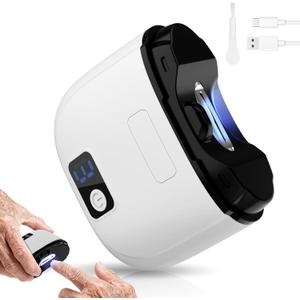 Electric Automatic Nail Clipper for Toenails Fingernailail,Smart Electric Nail Clippers,3 Speed Gears Adjustable with LED Light,Nail Clip Storage,Safety Fingernail Trimmer for Baby,Kids,Seniors