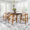 8x10 Washable Area Rug, Upgraded Denser Surface Vintage Rugs, Honeycomb Non-Slip Backing Living Room Rug, Easy Care Foldable Rugs for Living Room Bedroom Kitchen Dinning Room Home Office (Grey)