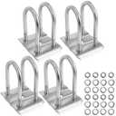 Trailer U Bolt Kit for 3500 lbs Trailer Axle, 2-3/8" Round Axle, 6-1/4" Long, 1/2 Diameter, Trailer Leaf Spring U Bolt Kit by MCCKLE (2 Pack)