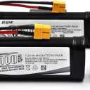 (2-Pack) 7.2V 3000mAh NiMH Battery with XT60 Connector and Balance Charger for RC Car Truck Buggy LOSI Associated HPI Kyosho Tamiya 2WD 4WD Models