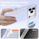 for iPhone 17 Pro Case, Compatible with MagSafe, Screen Protector +[Integrated Silicone Camera Control Button], Shockproof Protective Magnetic Case for iPhone 17 Pro 6.3", Light Purple