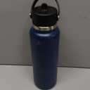 Hydro Flask Water Bottle - Insulated Stainless Steel - Wide Straw Lid, Non Spill, Leakproof in 40 Oz Indigo Blue