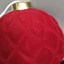 Large Velvet Christmas Ball Ornaments - 6 Inch Flocked Christmas Balls Shatterproof Decorative Hanging Ornaments Set for Xmas Tree Holiday Wedding Party Decor (Burgundy, 2pcs)