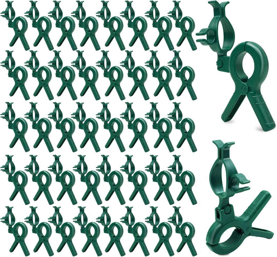 50 Pack C7 C9 Christmas Lights Spring Clips,  Quick Spring Clips for E12 E17 Socket, C6 Mini Lights Outdoor Roofline Gutter Fence Hanging Hooks Weatherproof Light Holders for Christmas Decor