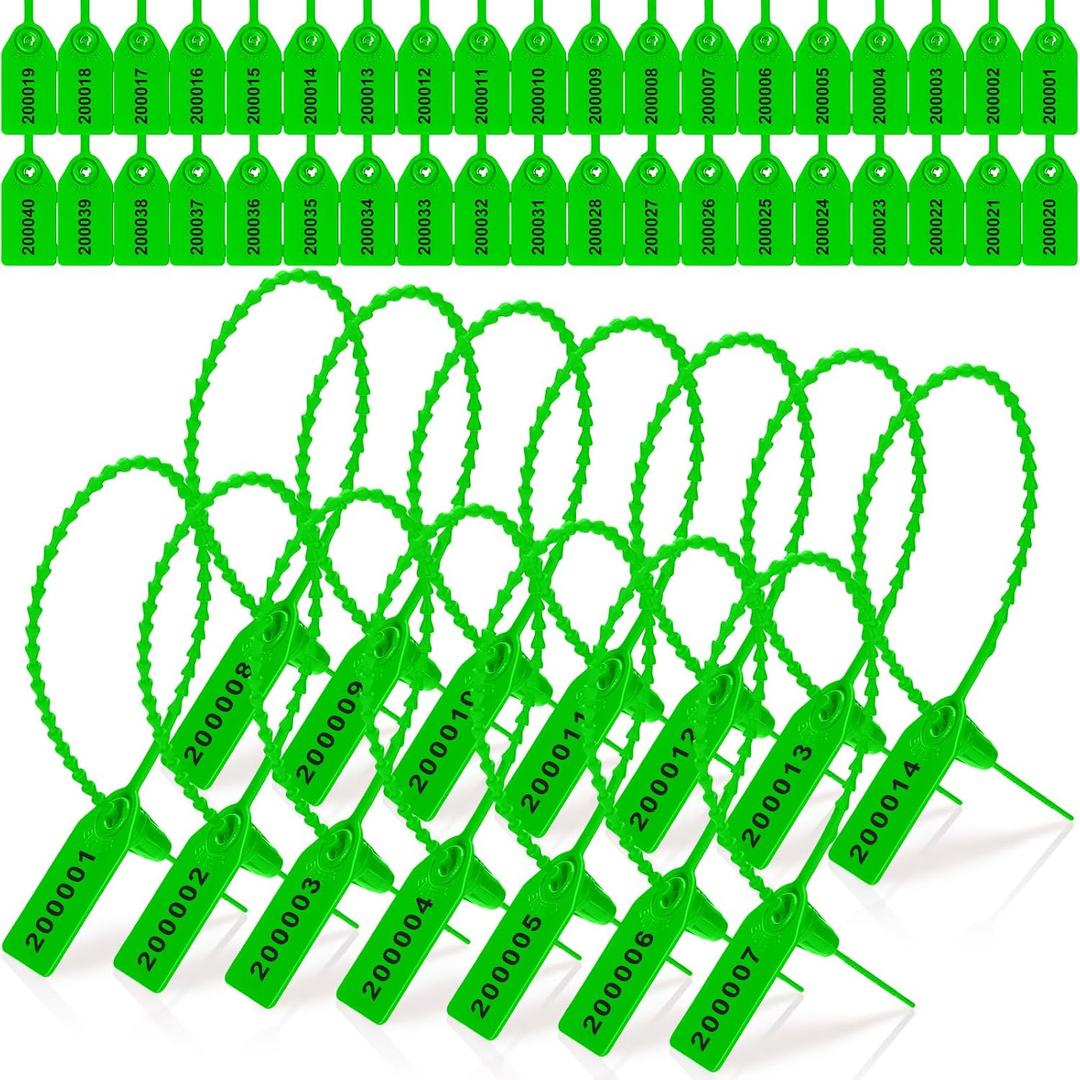 Roowest 2000 Pcs Plastic Tamper Seals Security Tags Seals, Green