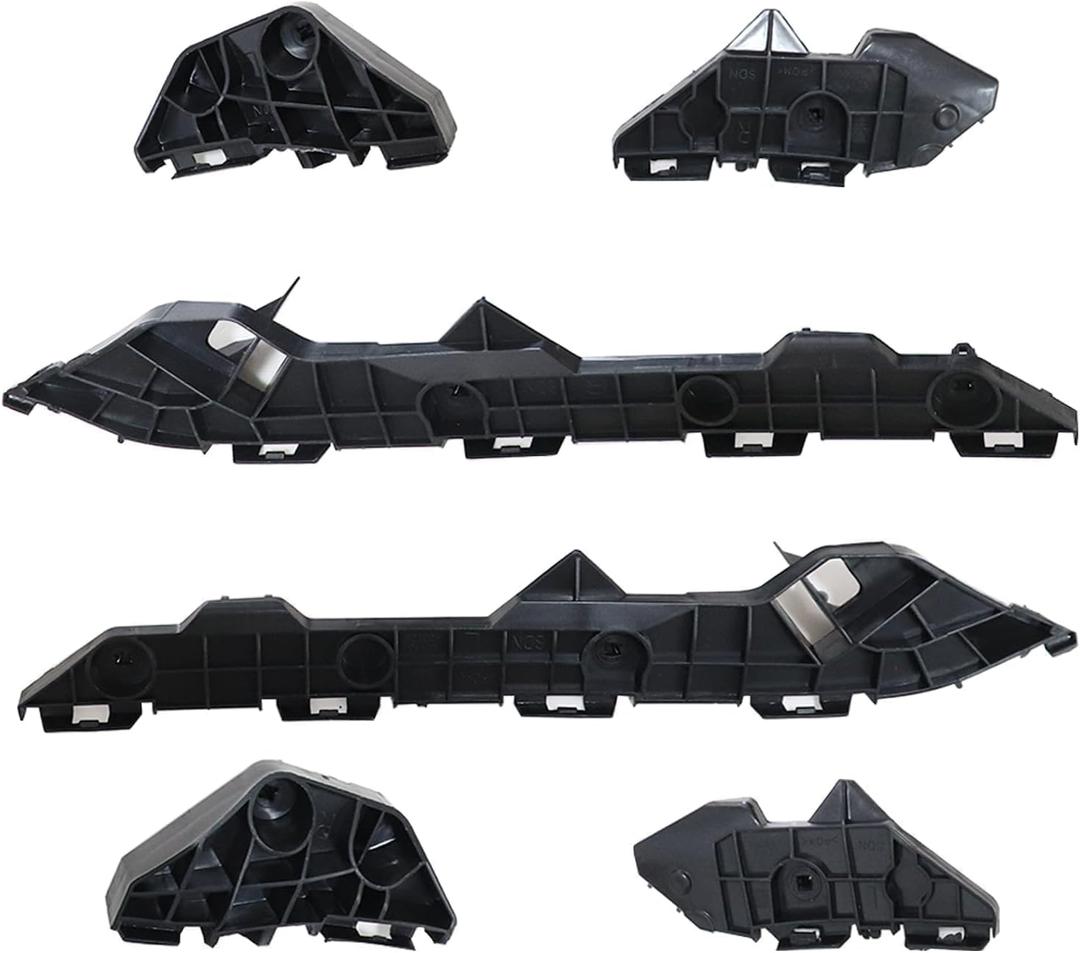 SecosAutoparts 6PCS Rear Bumper Cover Retainer Brackets and Support Mounting Kit, Compatible with Toyota Corolla 2009-2013 Replacement 5215602100 5215502110 5256302060 5256202080 Bumper Mount Support