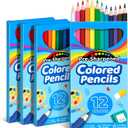 V-Opitos 48 Count Colored Pencils, 4 Packs Pre-sharpened Coloring Pencils for Kids in 12 Colors, Bulk School Supplies for Teachers, Ideal Back to School Supplies & Classroom Prizes
