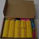 141 Pieces Hair Rollers Set Include 60 Plastic Hair Rollers (Multicolor,6 Size)