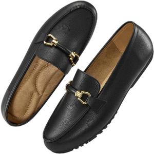 HARENCE Loafers for Women Comfortable Slip On Business Work Flats Shoes Casual Driving Moccasins Penny Loafer 11