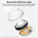 LED Puck Lights, Tap Light Battery Operated Push Button Light Stick Up Lights Under Cabinet Lighting Wireless Lights for Kitchen Counter Cabinet, Closet, Shed, RV, Attic, Shelf, 8 Pack