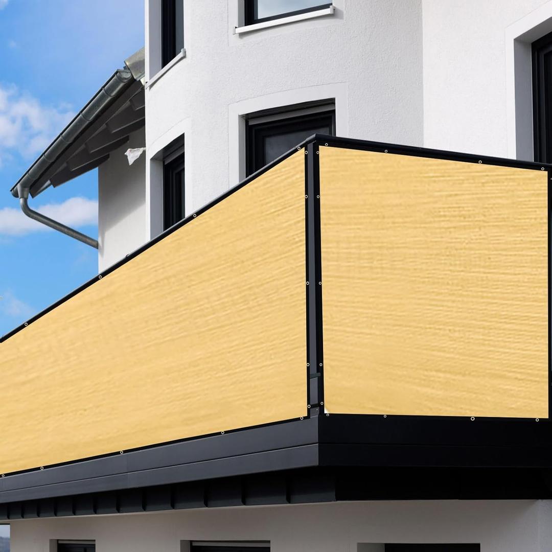 Privacy Screen Fence,3ftx10ft Heavy Duty 90% Blockage 175 GSM Fencing Mesh Net Cover for Backyard Garden Yard Outdoor Wall 40 Cable Zip Ties Included Sand